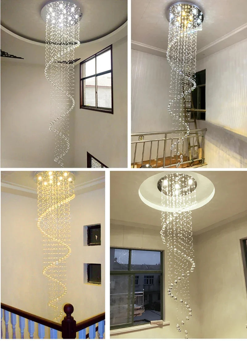 Modern Led Ceiling Chandeliers Light Fixture Staircase Luxury