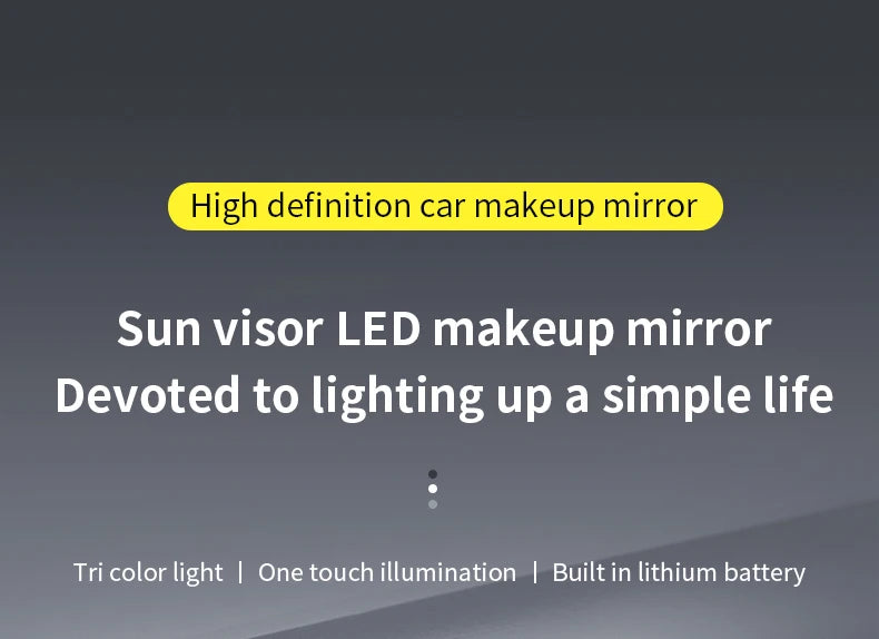 Universal Car Sun Visor Makeup Mirror Led Fill