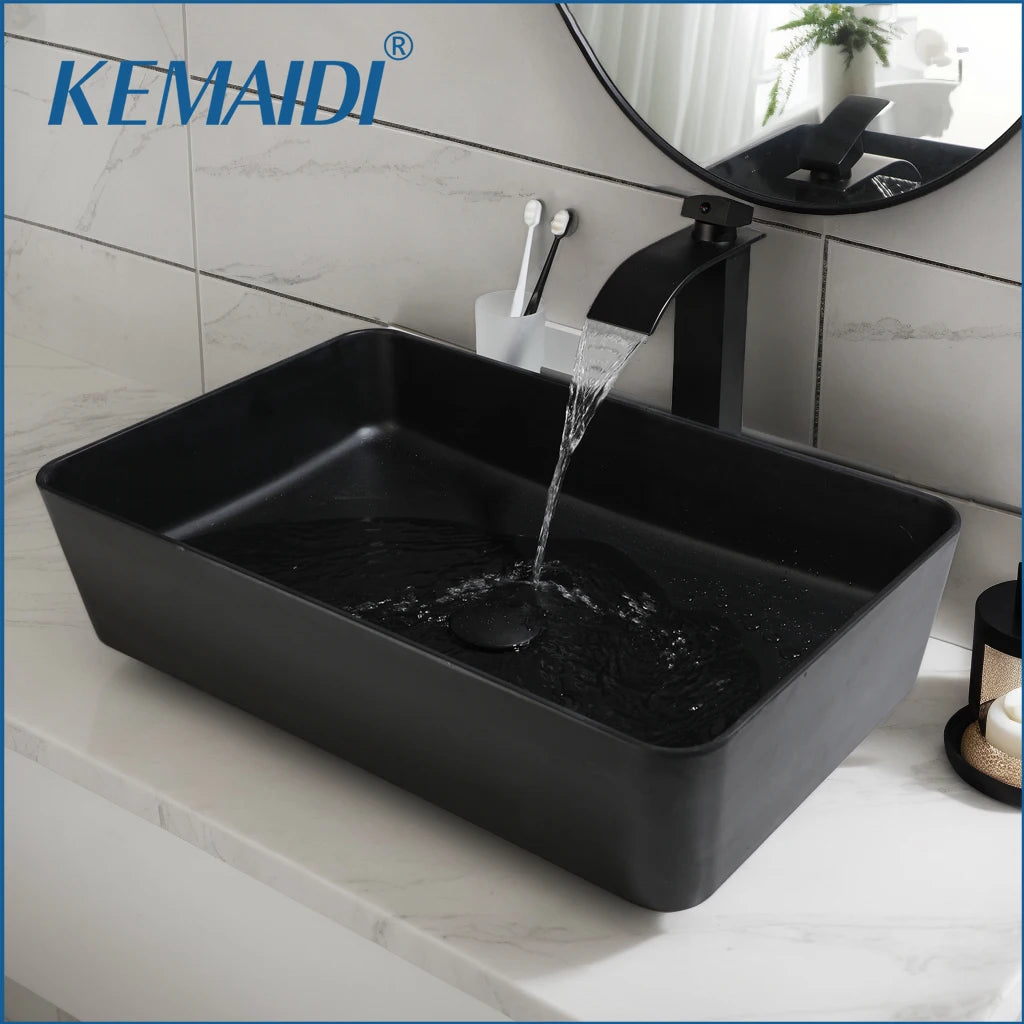 Kemaidi Bathroom Sink Faucet Combo Vessel Sink Countertop