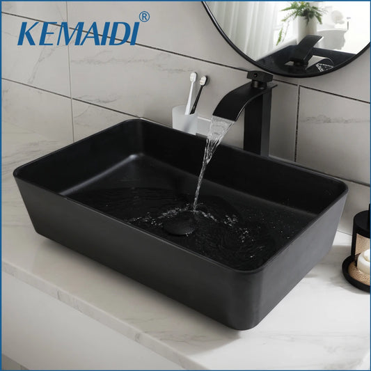Kemaidi Bathroom Sink Faucet Combo Vessel Sink Countertop