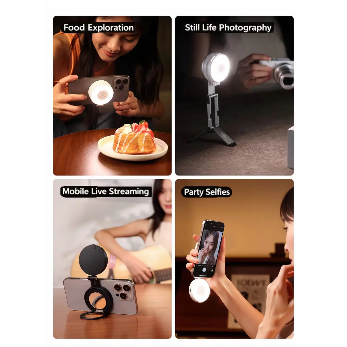 Original Ulanzi Lm23 Magnetic Phone Selfie Light Built-In