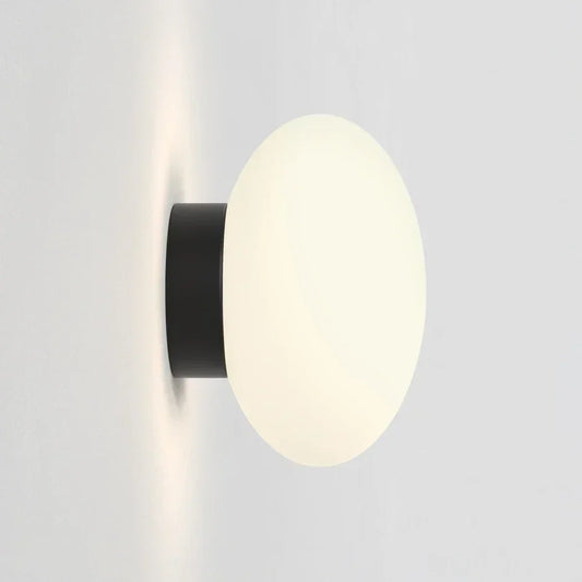 Modern White Wall Lamp Ball Glass Wall Sconce