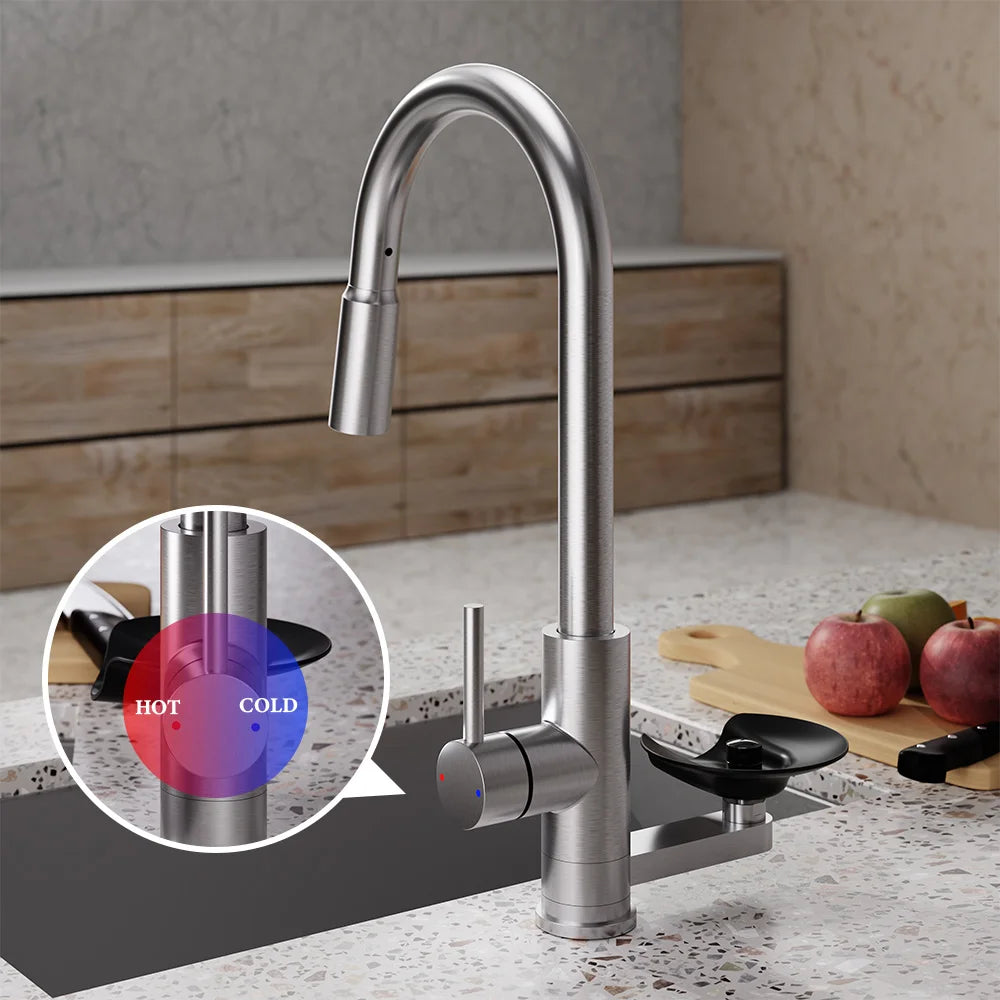Modern High End Sink Faucet Cup Washer Brushed