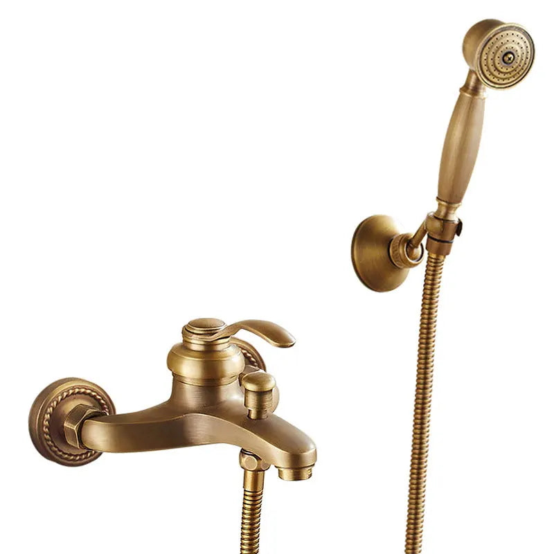 French Brass Simple Shower Spray Handheld Shower Head