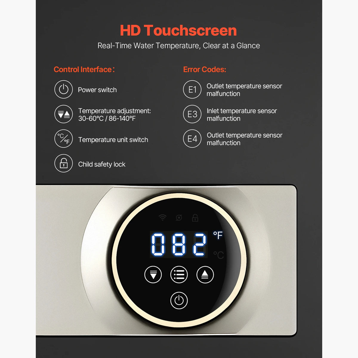 Succebuy Tankless Electric Water Heater 27kw Instant Water