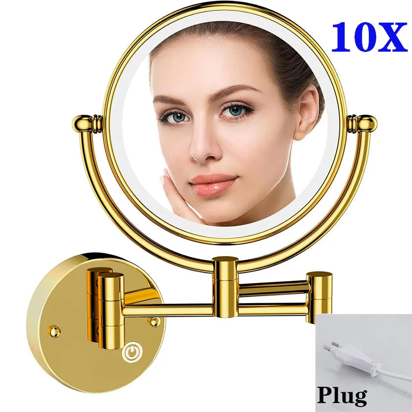 10x Magnifying Led Makeup Mirror Touch On Dual