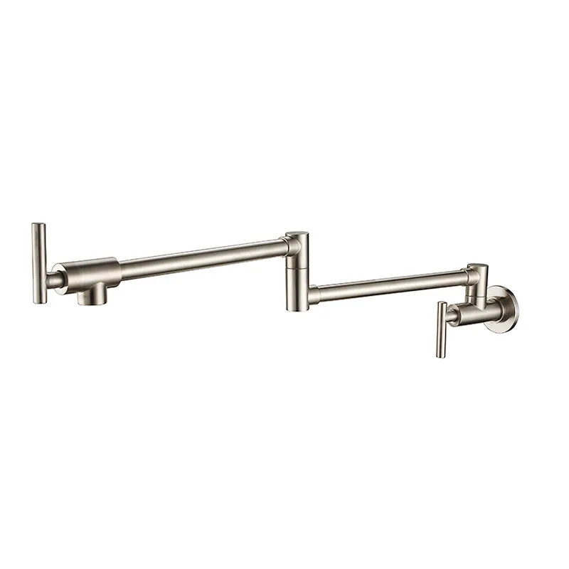 Black Wall Mounted Pot Filler Faucet Swivel Folding