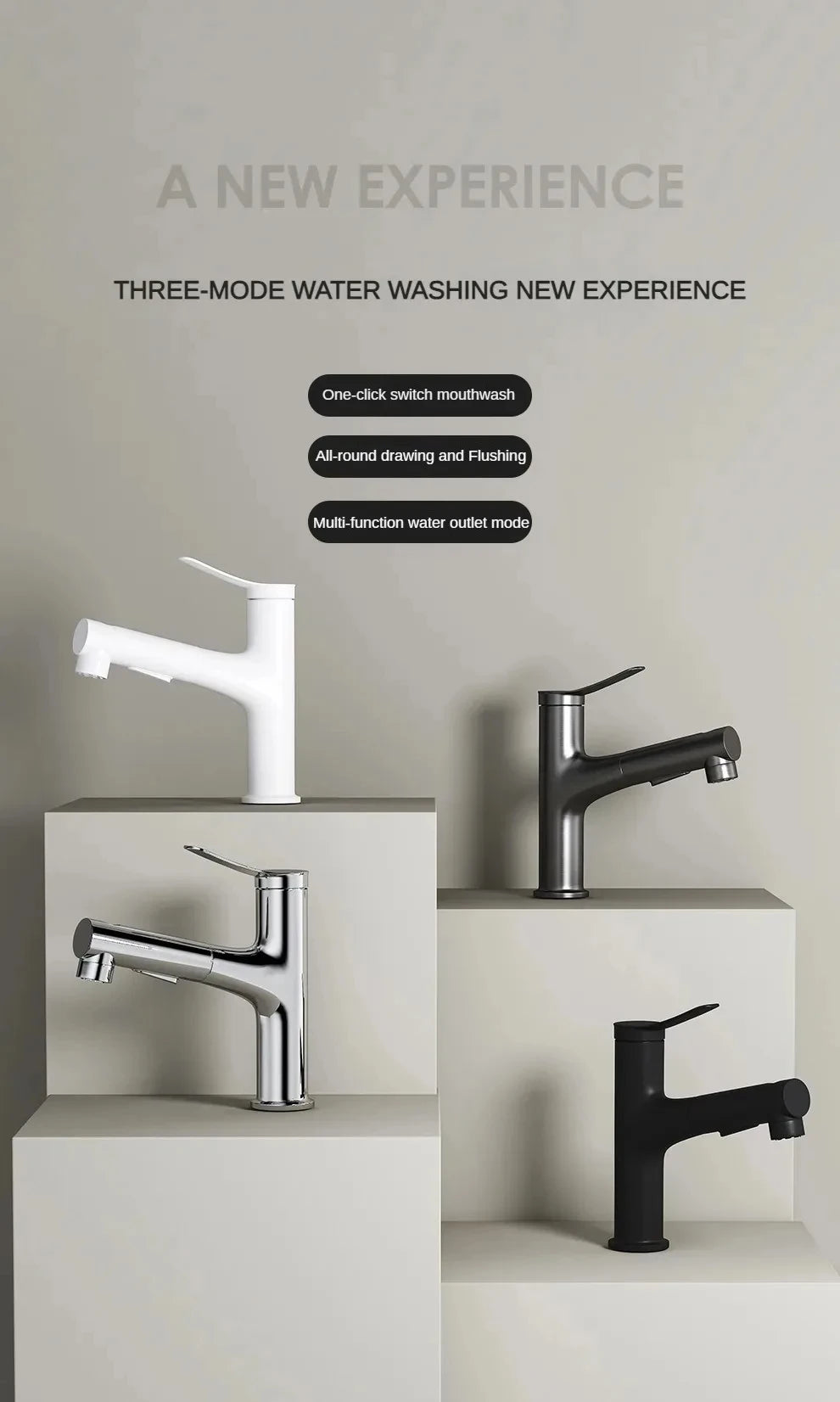 Bathroom Sink Gargle Faucet Pull-Out Faucet Cold Water