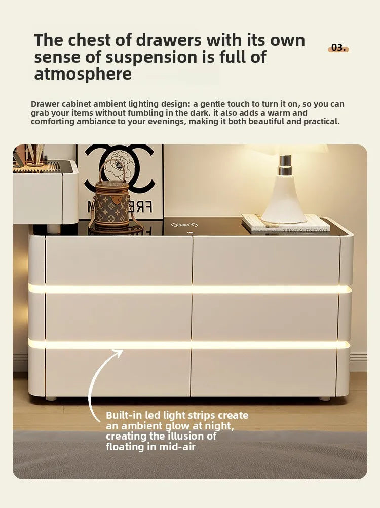 Modern Dressing Table Vanity Desk Wireless Charge Station