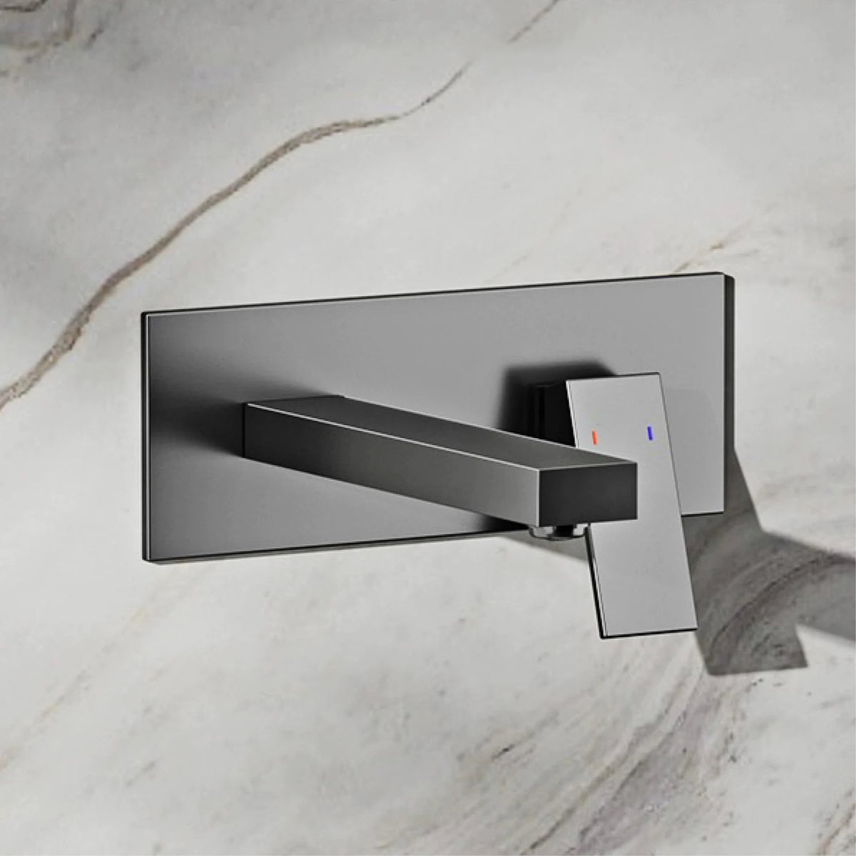 Luxury Brass Black Bathroom Simple Faucet Wall Mounted