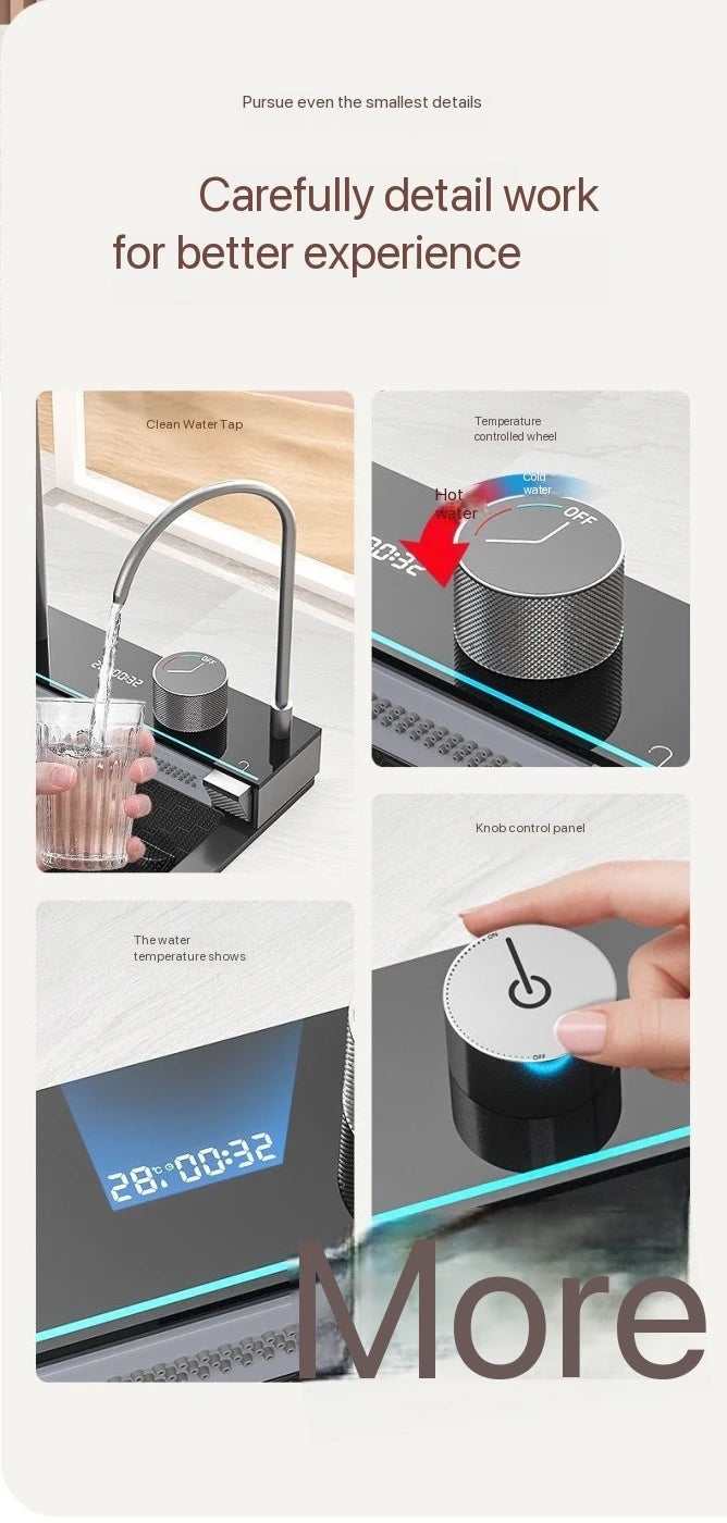Integrated Waterfall Sink Honeycomb Technology Large Digitial