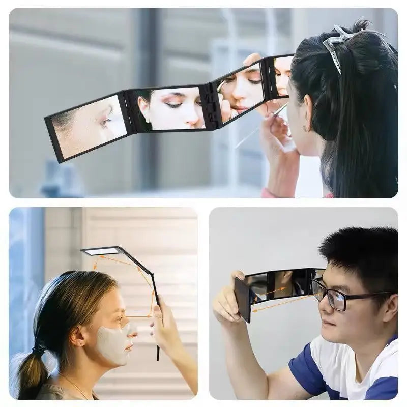 Way Mirror 360 Degree Handheld Desktop Foldable Makeup