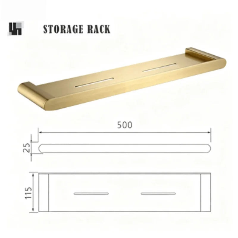 Brushed Gold Bathroom Toilet Brush Holder Toilet Paper
