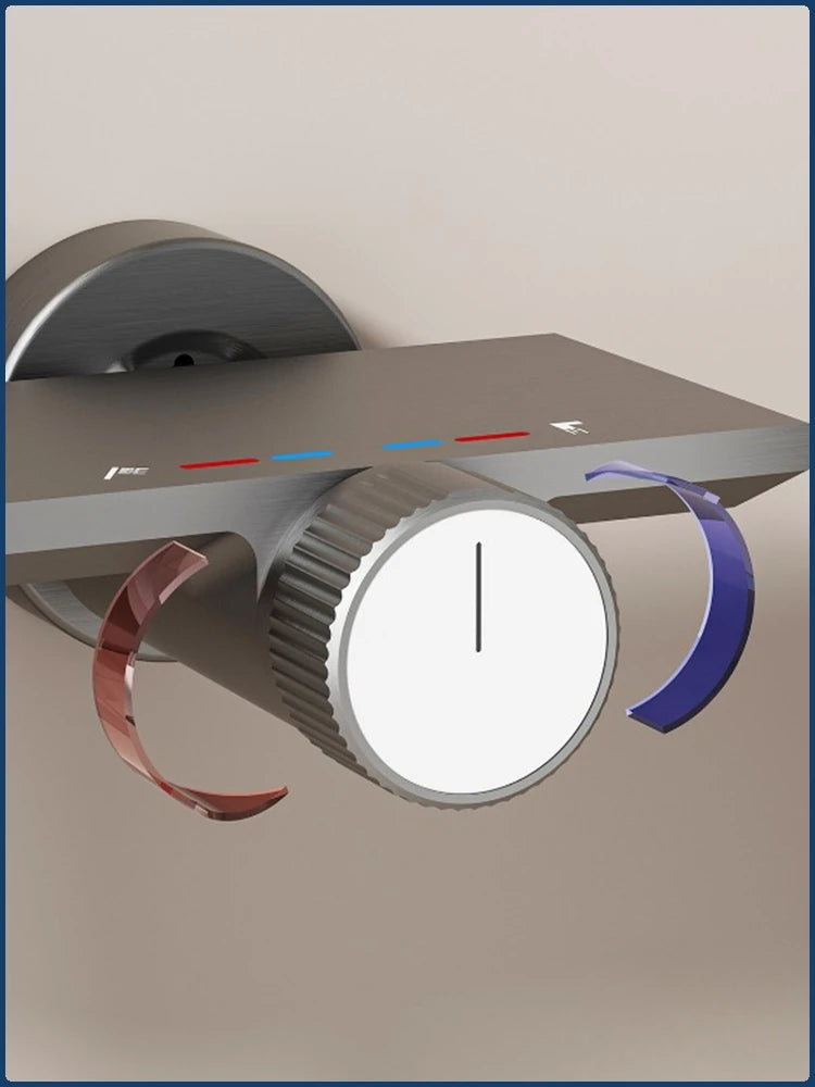 Two Ways Water Outlet Knobbed Bathroom Shower System