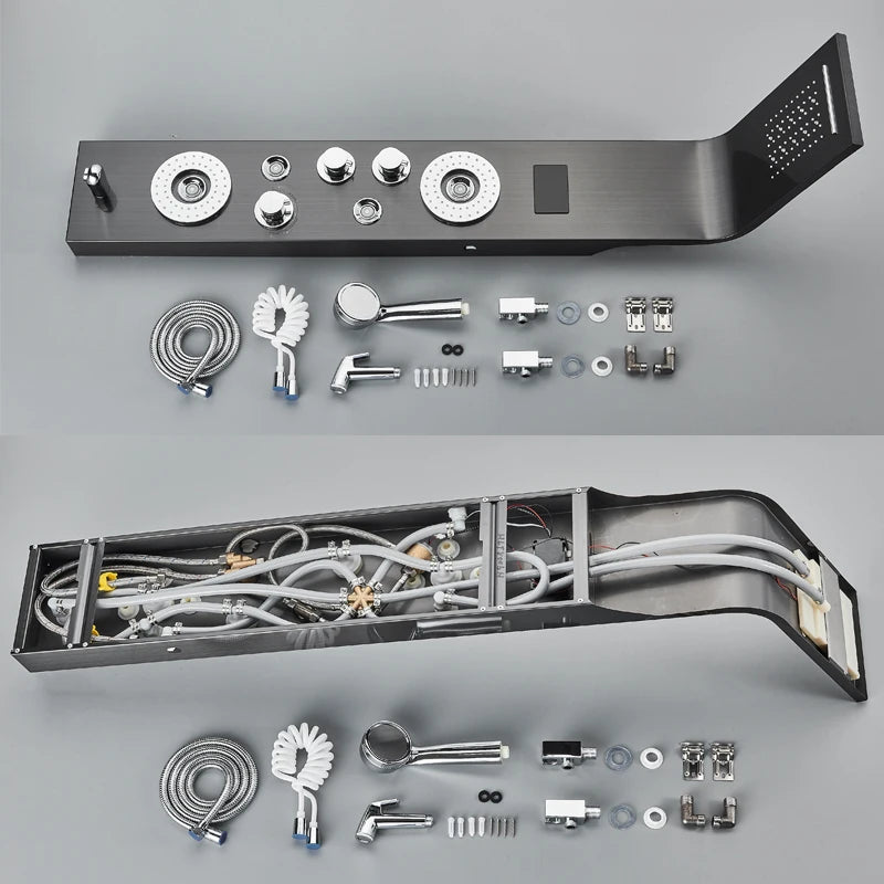 Shinesia Led Shower Panel Rainfall Bathroom Column Mixer