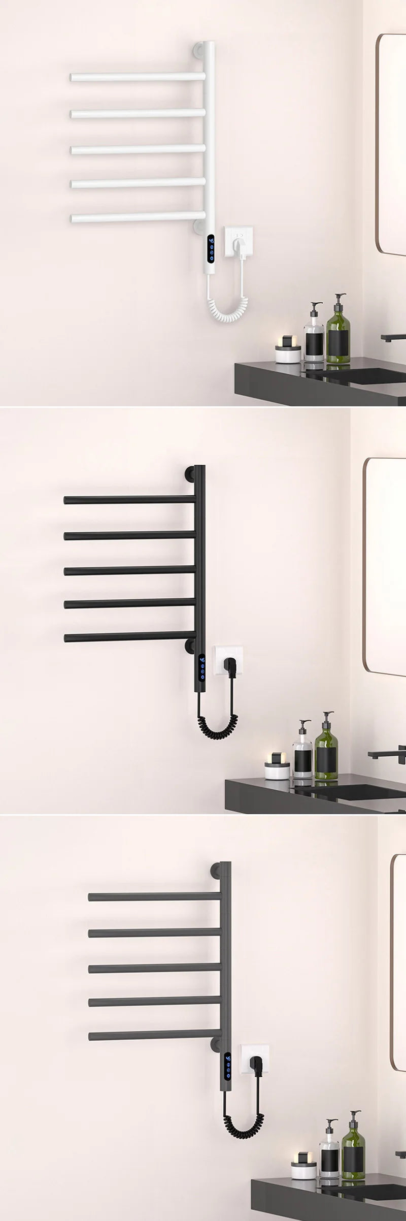 Bathroom Fast Dry Electric Towel Rack Smart Temperature