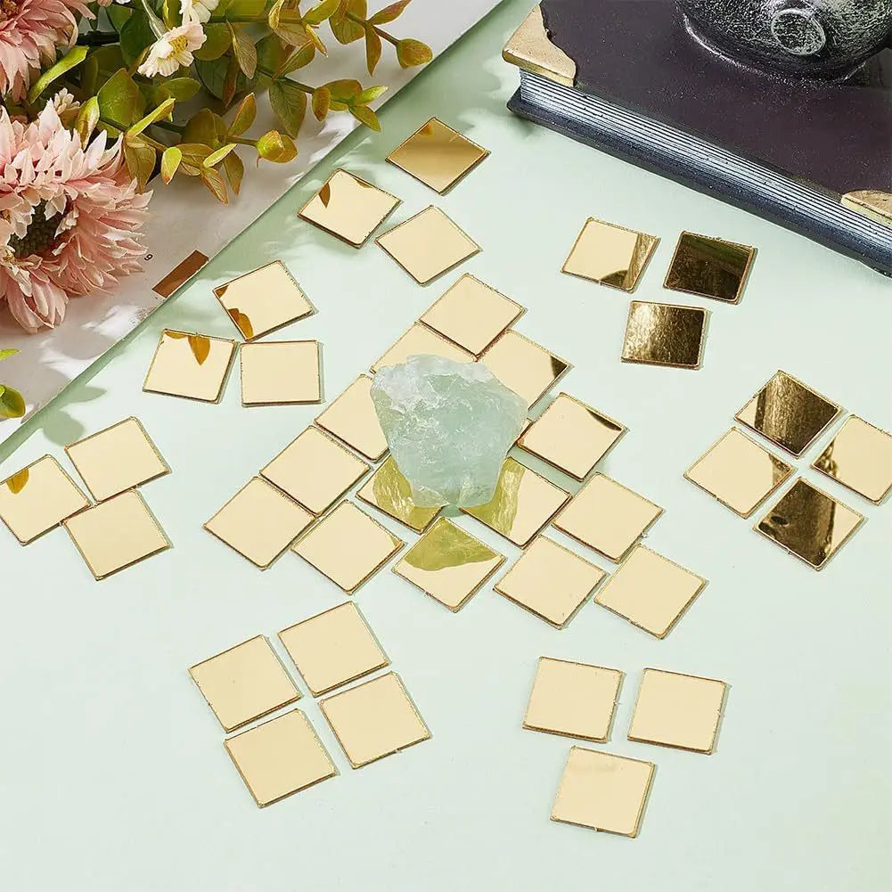 5cm/4cm Mirror Wall Sticker Acrylic Square/Heart 3d Wall