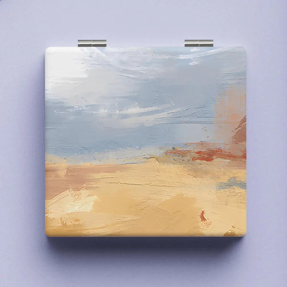Abstract Painting Double-Sided Makeup Mirror 2x Magnifying