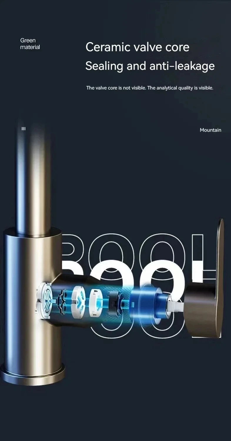 Pull-Out Flying Rain Waterfall Faucet Cold Faucet 304