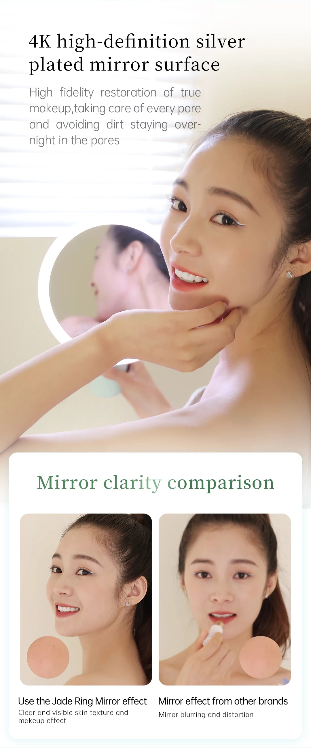 Doco Table Makeup Mirror Led Light Stepless Dimmer