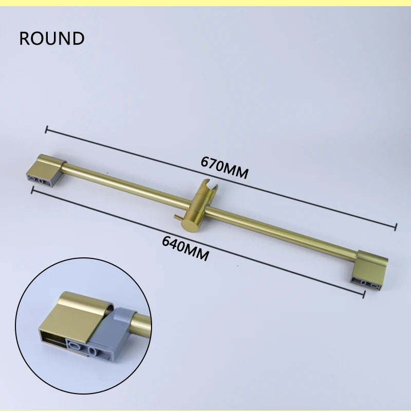Slide Bar Hand Shower Brushed Matt Gold Functions