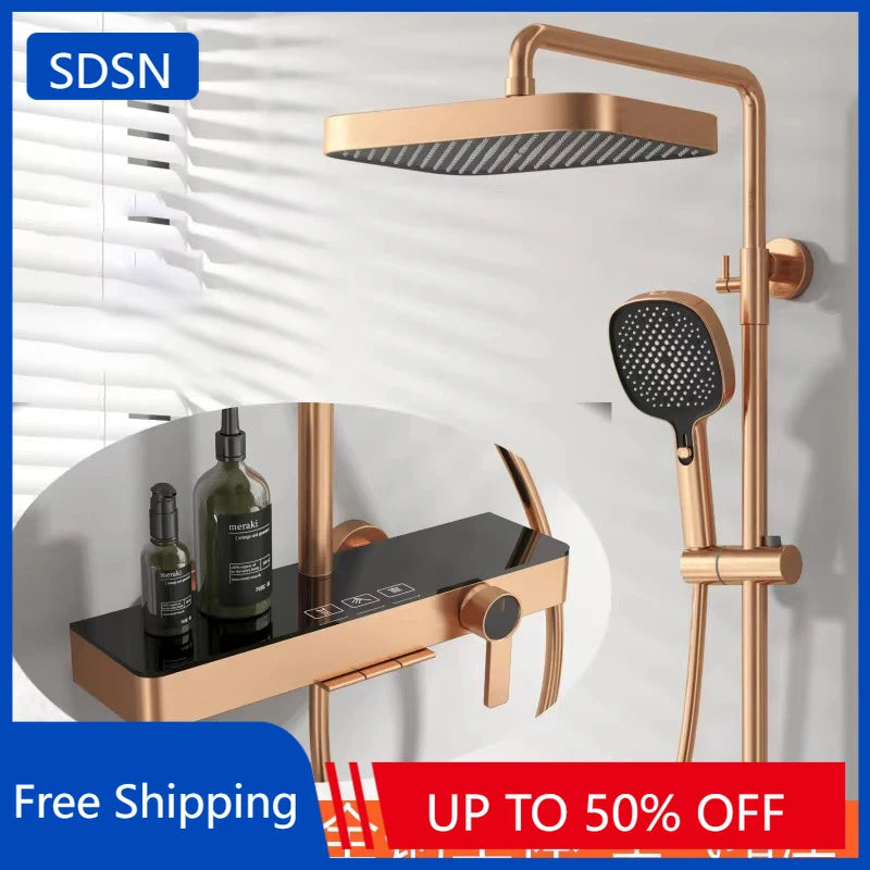 Cold Waterfall Piano Bathroom Shower 12 Inch Rain