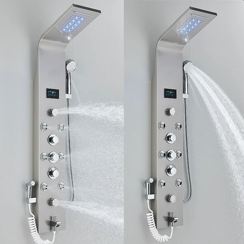 Bathroom Shower Panel Led Rainfall/Waterfall Shower Head
