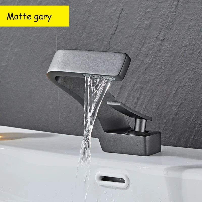 Becola Brushed Gold Basin Faucet Black Bathroom Mixer