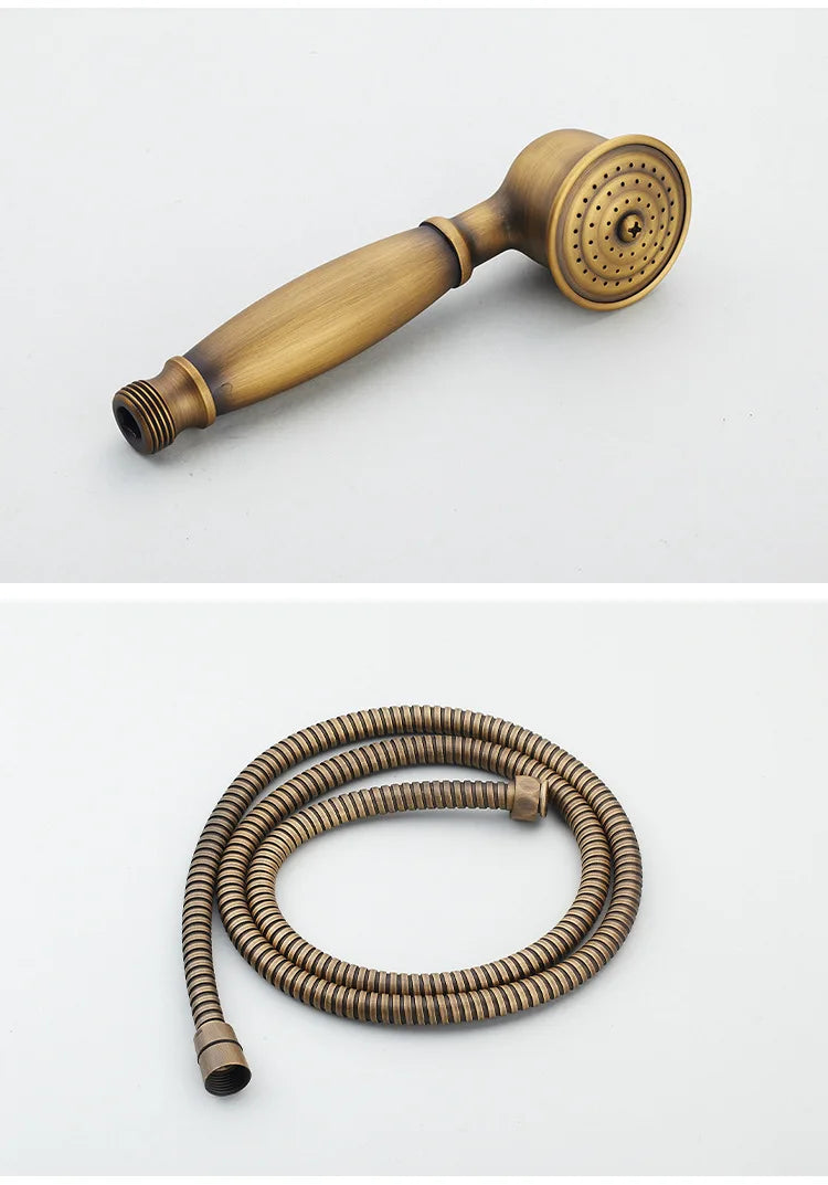 French Brass Simple Shower Spray Handheld Shower Head