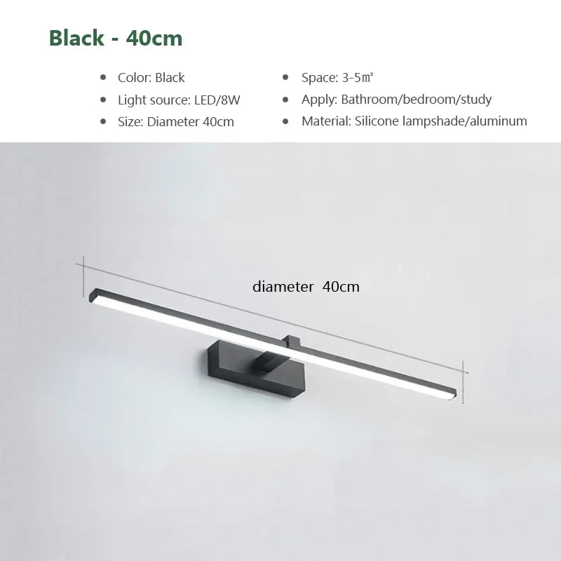 Modern Led Wall Light Bathroom Hardwares Wall Lamp
