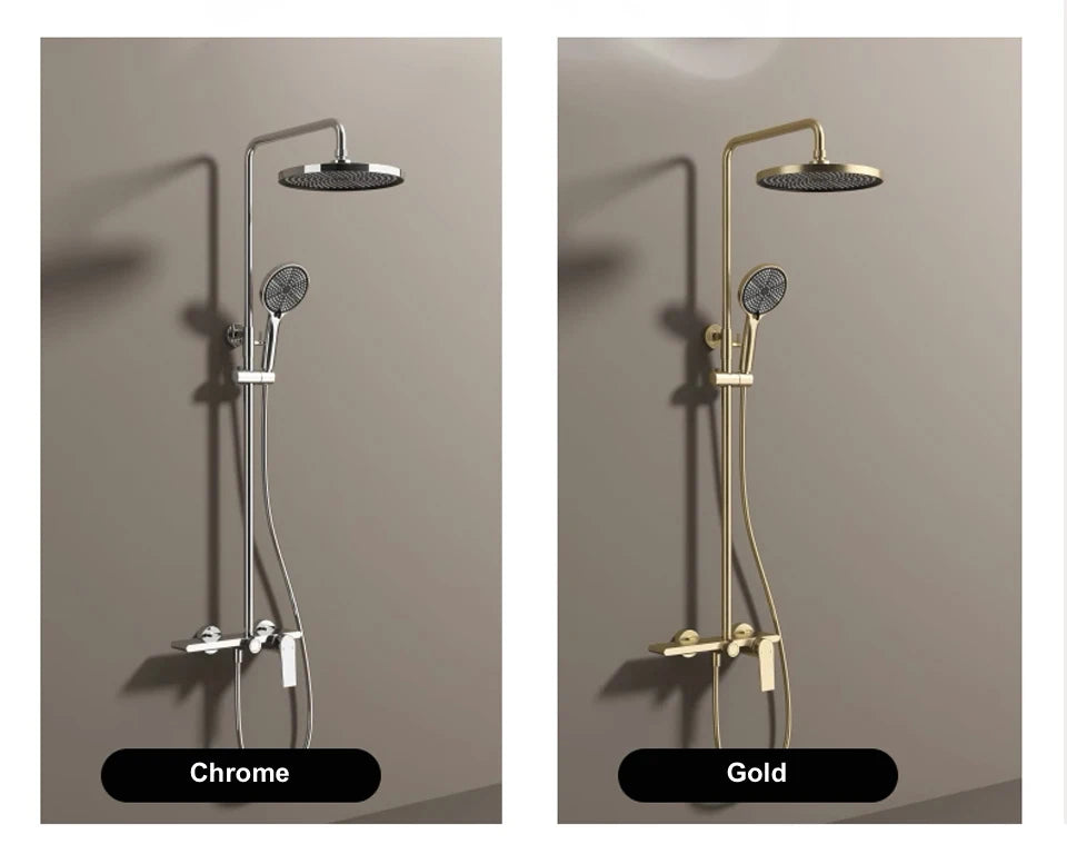 Vgx Gold Shower System Bathroom Shower Faucet 3-Way
