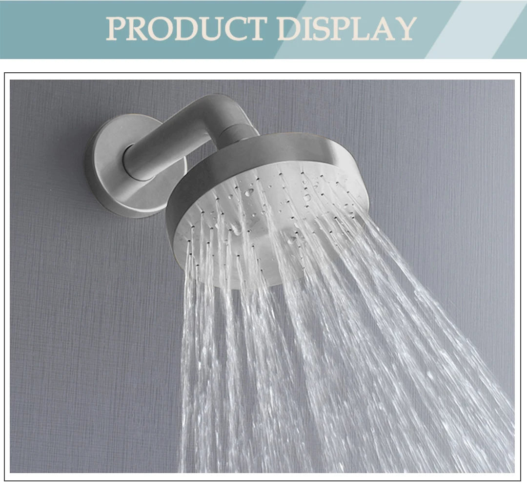 Shower Faucet System Stainless Steel Head Shower Wall