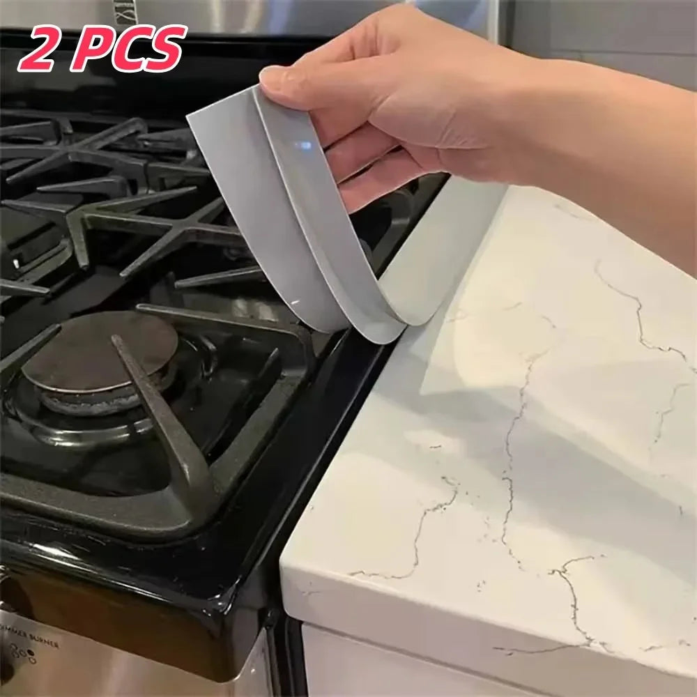 2pcs Stove Gap Cover Pvc Self-Adhesive T-Shaped Seal