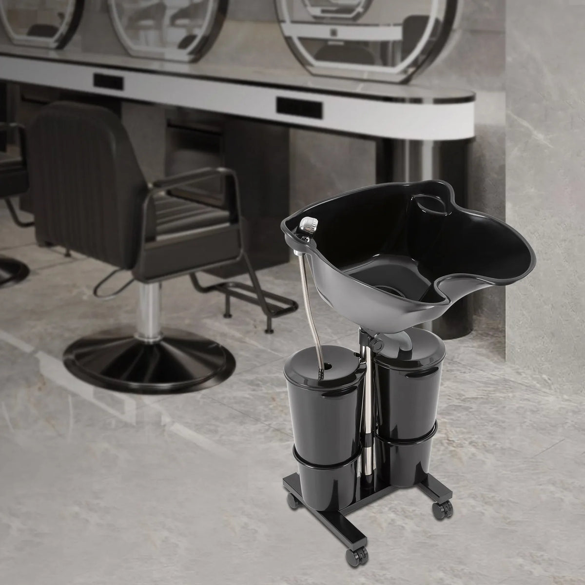 Shampoo Bowl Electric Pump & Dual-Bucket Hair Washing
