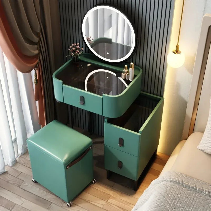 Girls Bedroom Dressing Table Storage Stool Solid Wood