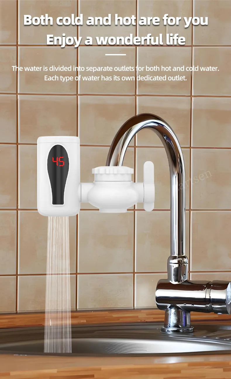 3000w Instant Electric Water Heater Rapid Heating Bathroom