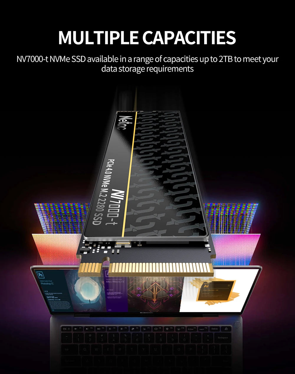 Netac Ssd 1tb Ssd Nvme M2 7400mb/S 512gb
