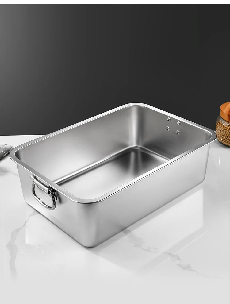 Stainless Steel 304 Deepened Square Basin Rectangular Box