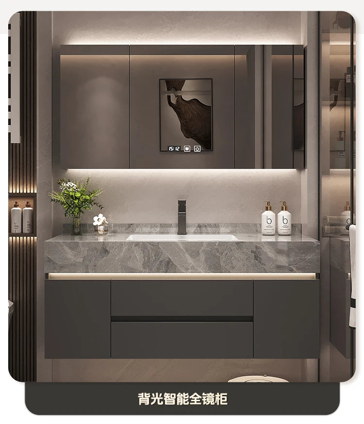 Simple Luxury Bathroom Cabinets Washbasin Vintage Toilet Drawer