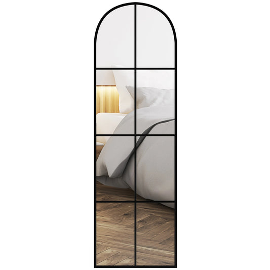 Homcom Full-Length Wall Mirror Arched Design Metal Frame