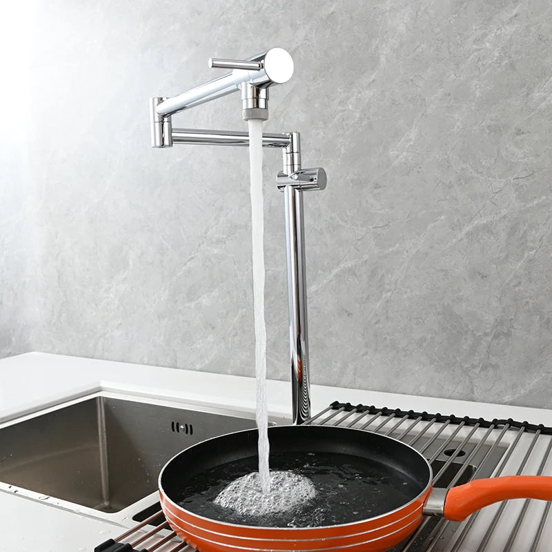 Ciencia Brass Pot Filler Faucet Wall Mount Sink