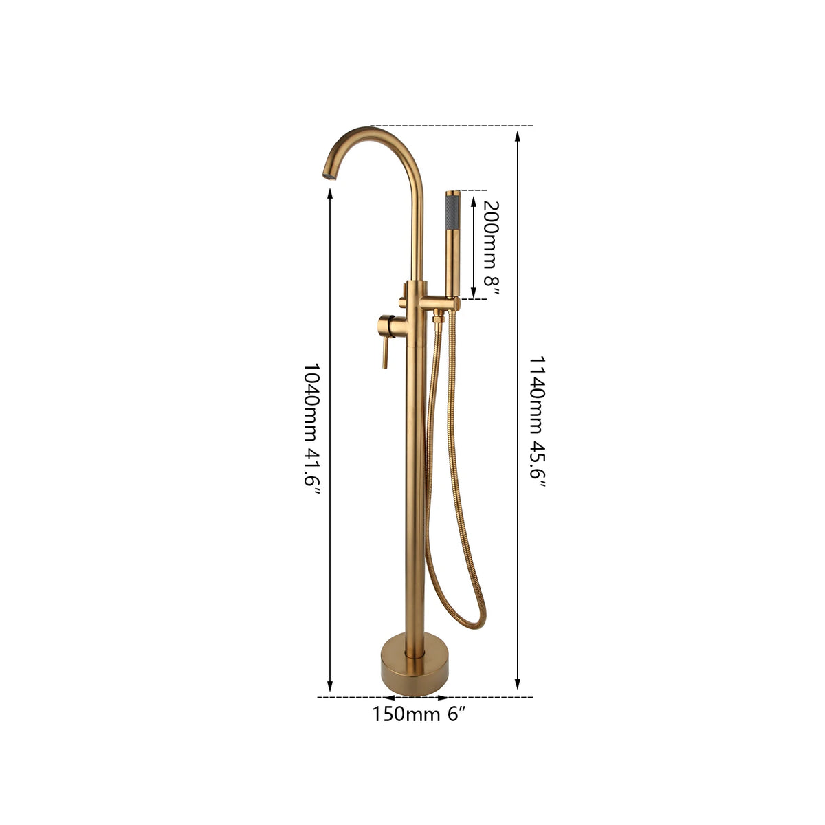 Kemaidi Golden Plated Bathtub Filler Shower Roman Tub