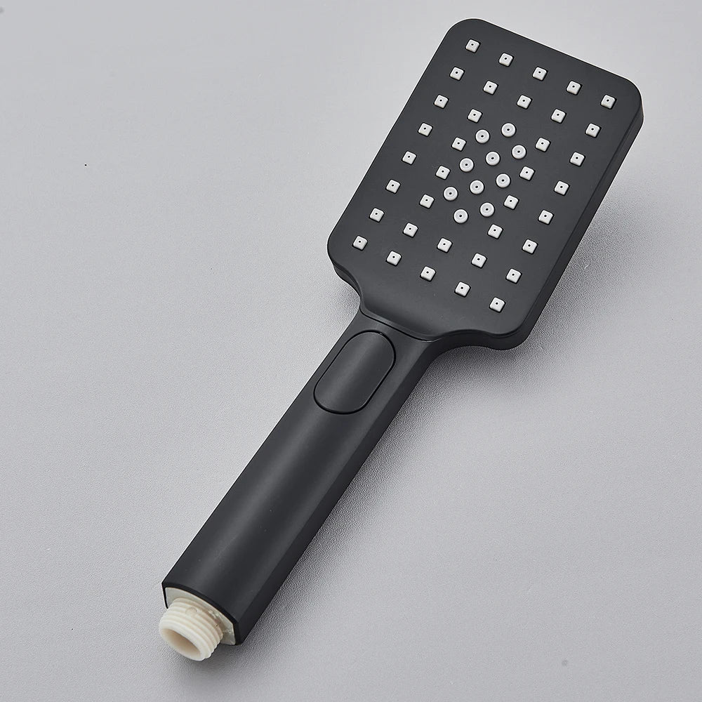 Black Brass Shower Faucet Sets Rainfall Bathtub Tap