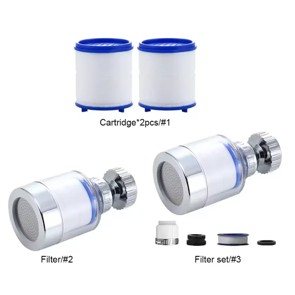 360 Degree Rotating Faucet Filters Bubbler Mount Anti-Splash