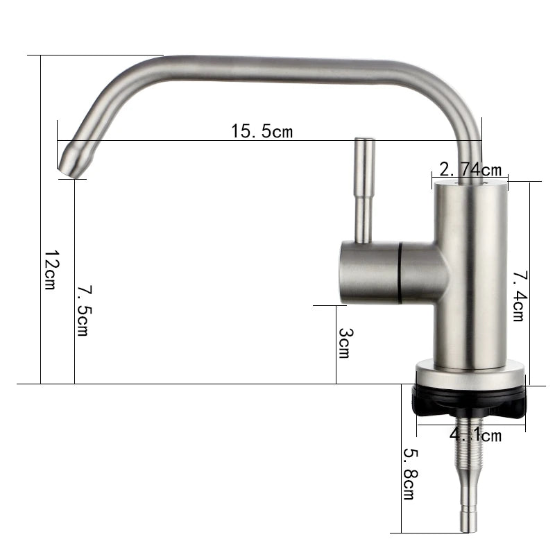 Sink Faucet Direct Drinking Tap Cold Stainless Steel
