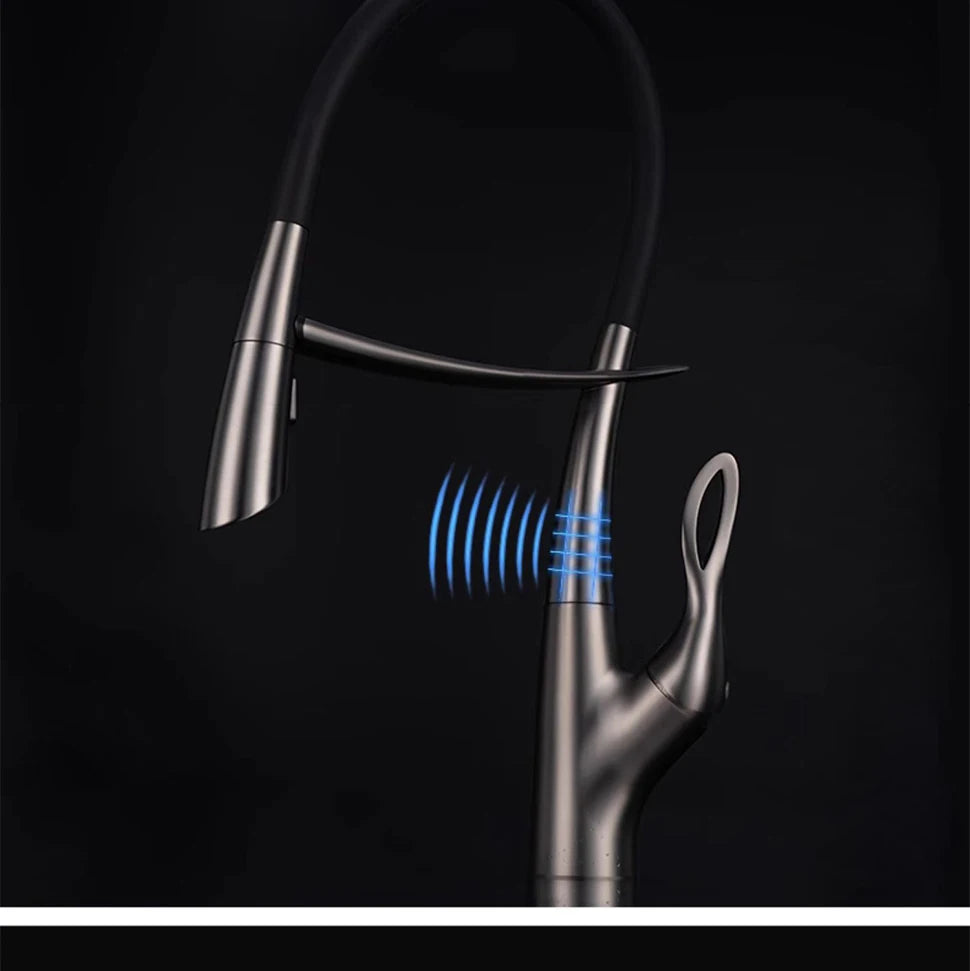 Pull Out Sensor Faucet Handle Digital Display Pull