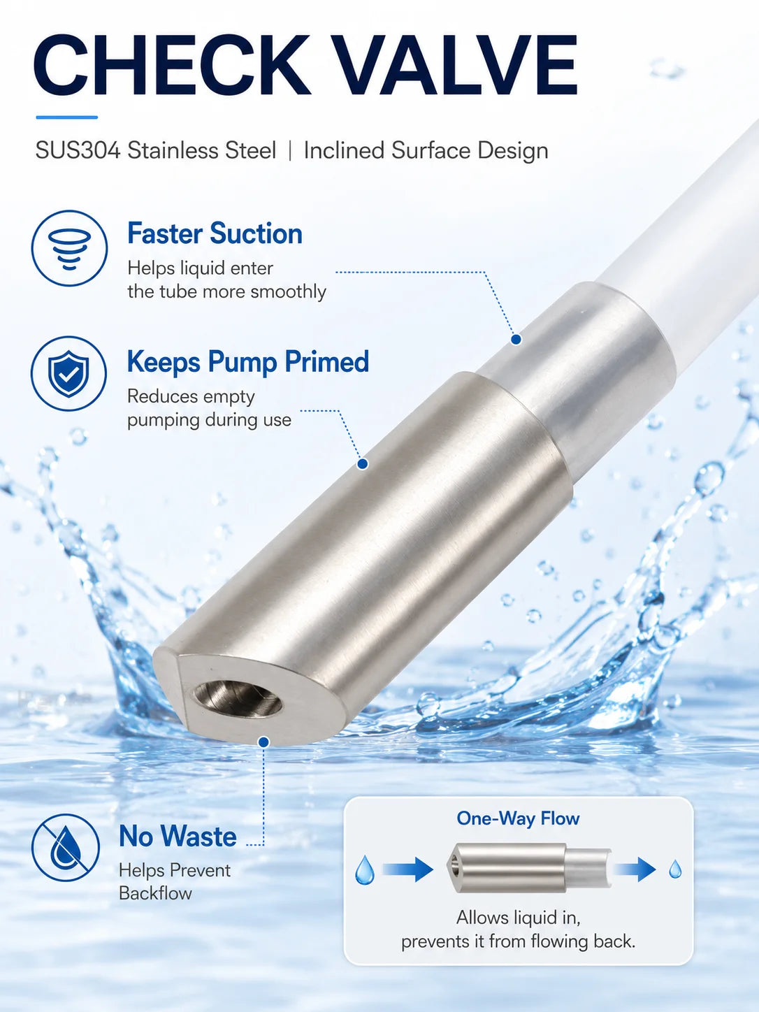 304 Stainless Steel Press-Type Sink Soap Dispenser 17oz/500ml
