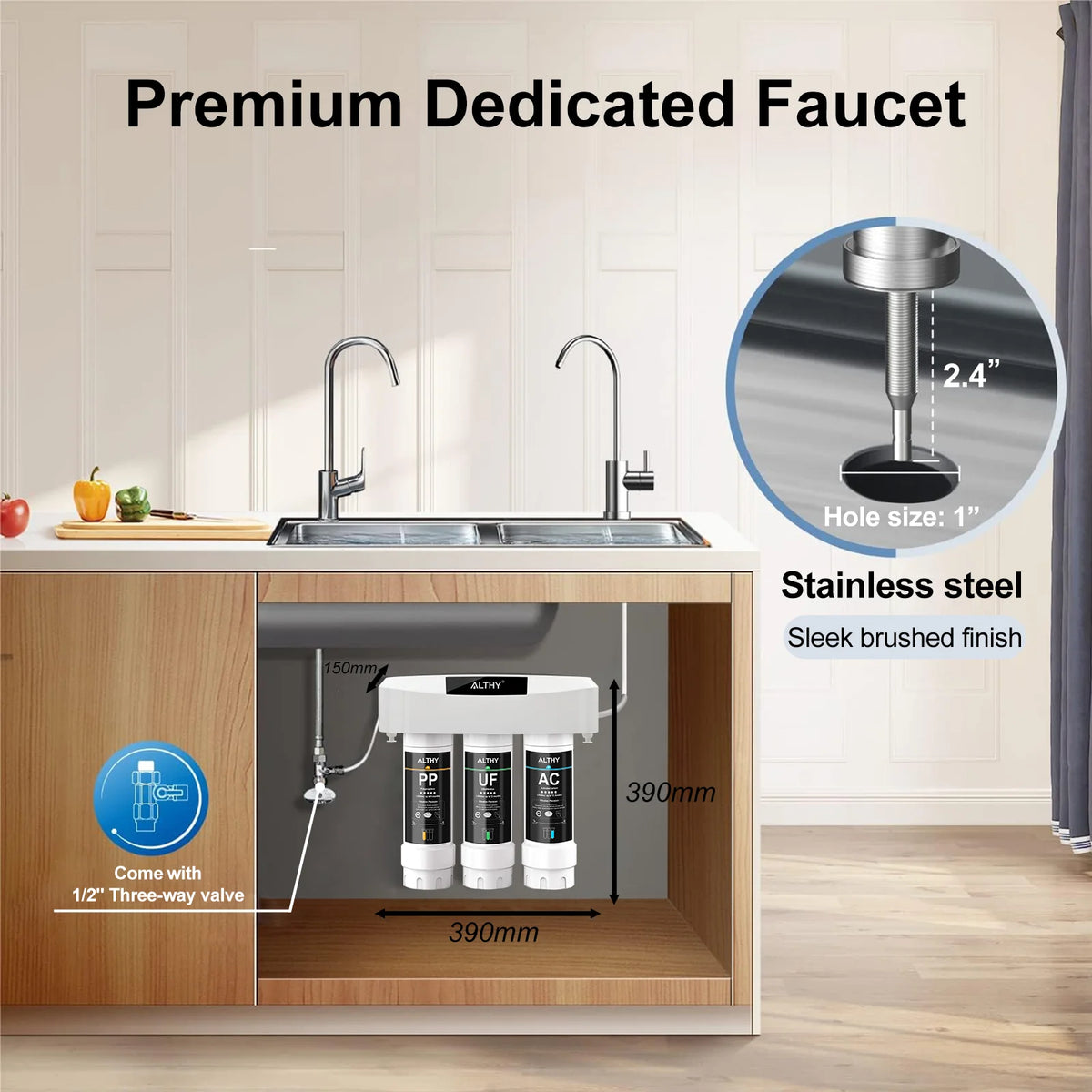 Althy Under Sink Ultrafiltration Water Filter Purifier System