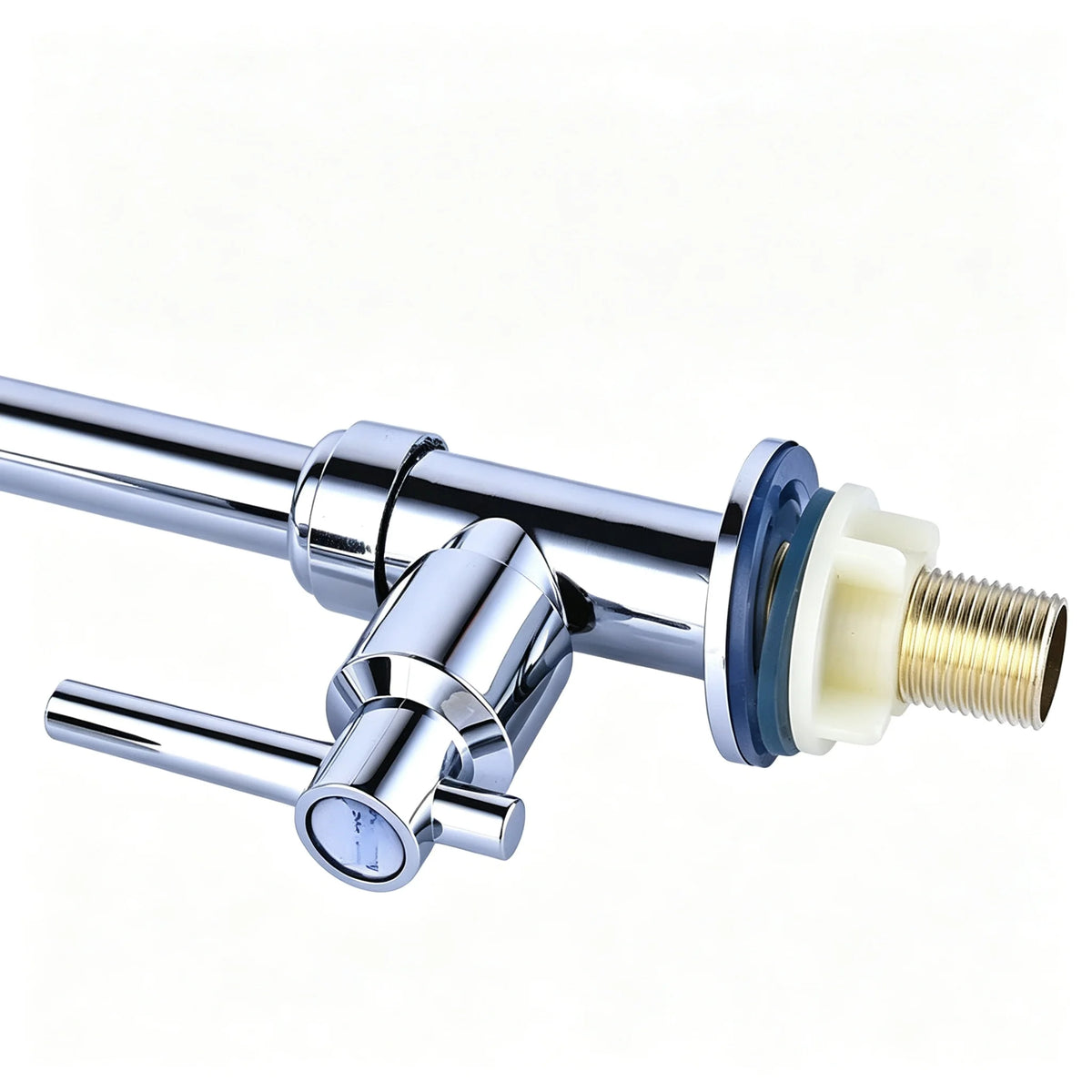 Chrome Polished Hole Sink Faucet Flexible Bendable Hose
