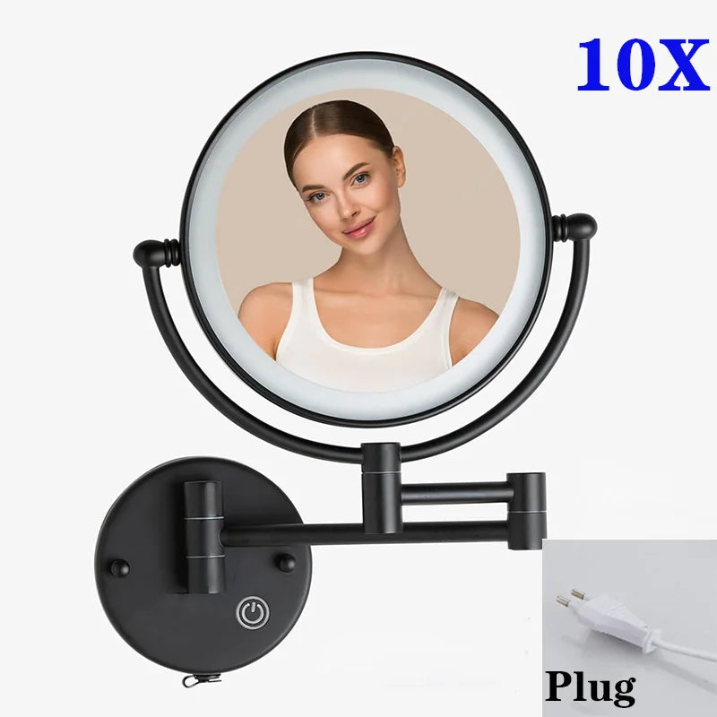 10x Magnifying Led Makeup Mirror Touch On Dual